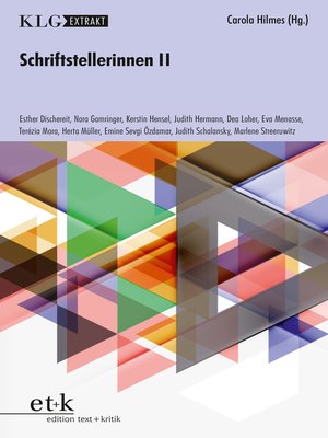 cover image of KLG Extrakt--Schriftstellerinnen II